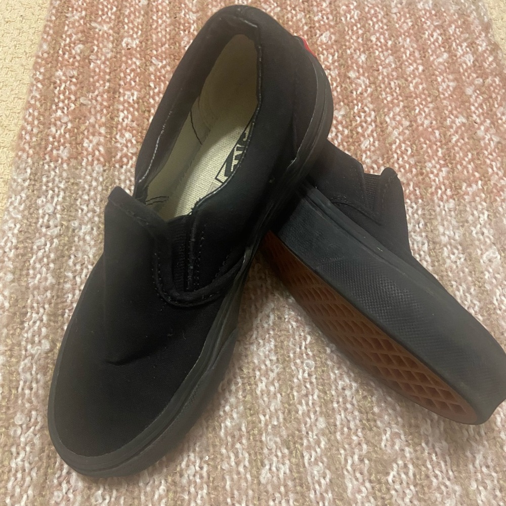 Vans Classic Black Canvas Slip-Ons